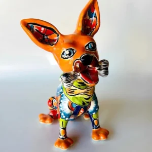 Talavera Chihuahua Unique Collectible Figurine Ornament