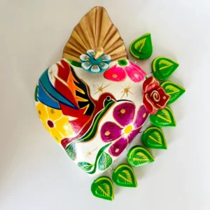 Hummingbird Heart Clay Wall Art