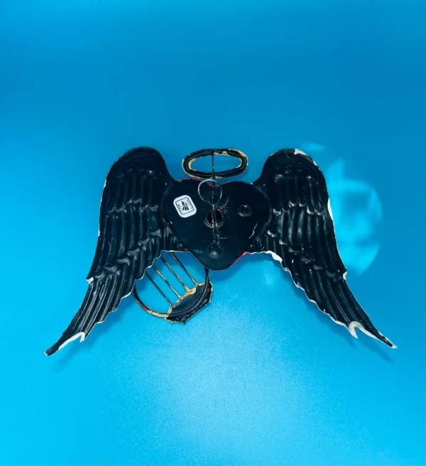 Tin Mexican Heart Wall Art Angel - Image 3