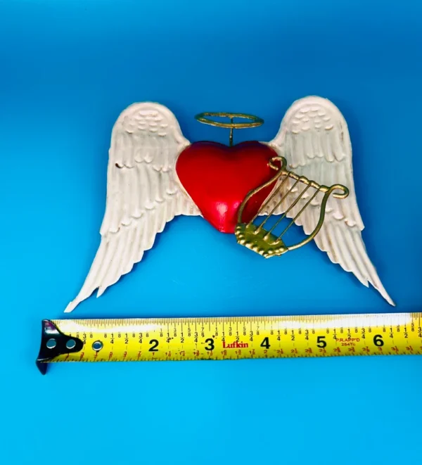 Tin Mexican Heart Wall Art Angel - Image 4