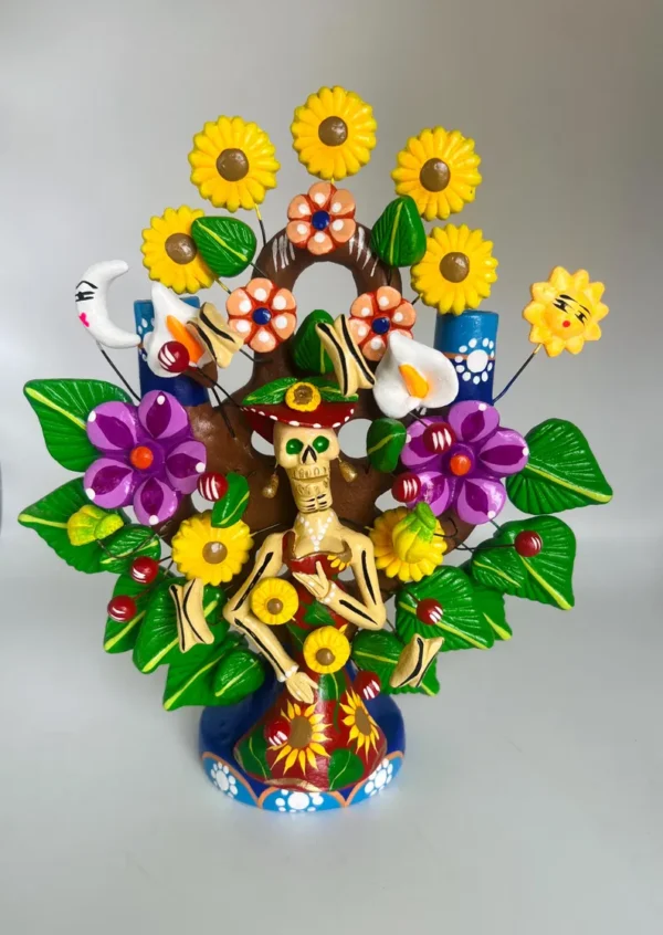 Handcrafted Catrina Day of the Dead Dia de Muertos Tree of Life Sculpture