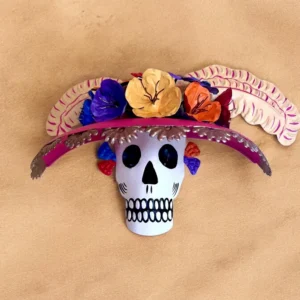 Catrina Skull Tin Wall Art Mexico Dia de Los Muertos