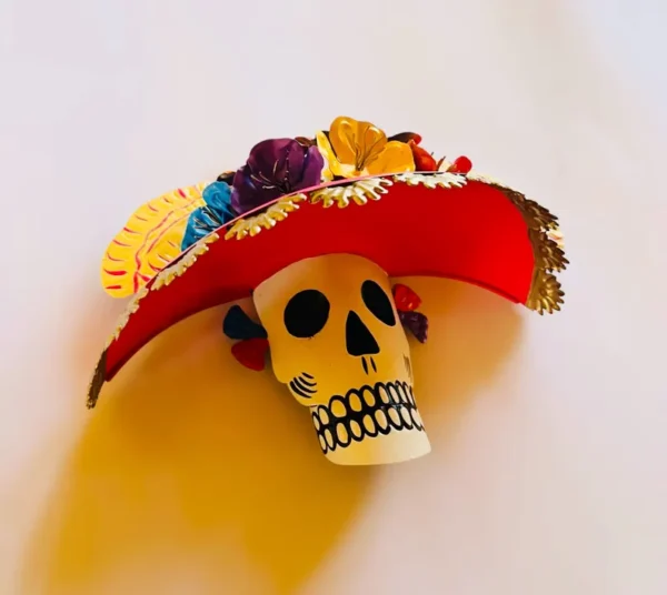 Catrina Skull Tin Wall Art Mexico Dia de Los Muertos - Image 2