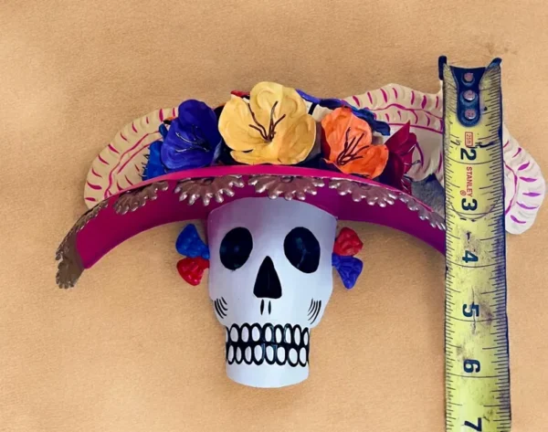 Catrina Skull Tin Wall Art Mexico Dia de Los Muertos - Image 7