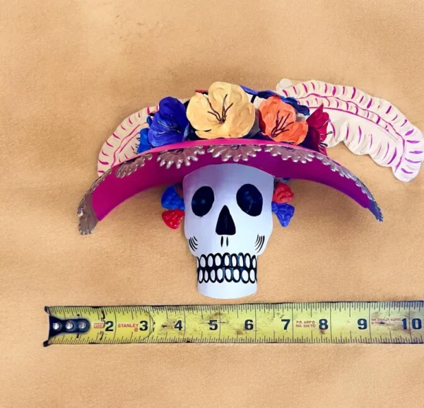 Catrina Skull Tin Wall Art Mexico Dia de Los Muertos - Image 6