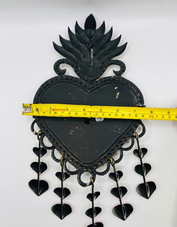Red Tin Heart Wall Art Handmade Hearts - Image 4