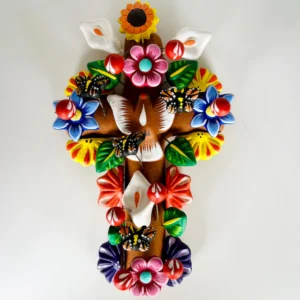 Mexican Tree of Life Cross Wall Art