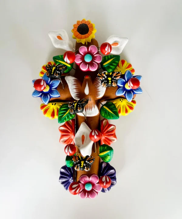 Mexican Tree of Life Cross Wall Art