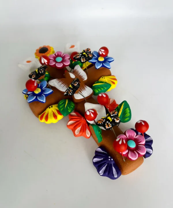 Mexican Tree of Life Cross Wall Art - Image 2