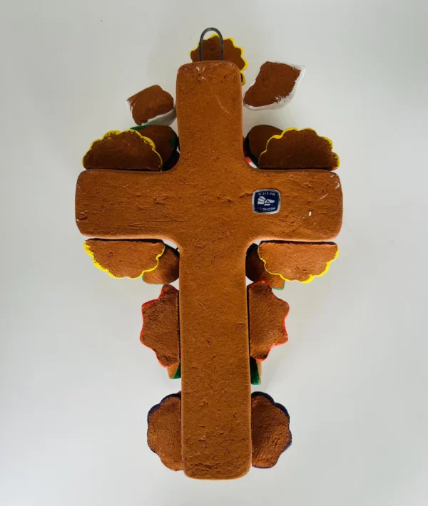 Mexican Tree of Life Cross Wall Art - Image 3