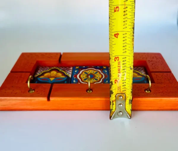 Talavera Key Holder Ceramic Tiles Wood - Home Decor Wall Art - Image 7