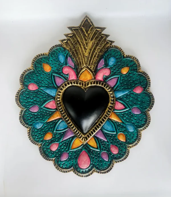 Black Tin Heart Handmade Wall Art Semila