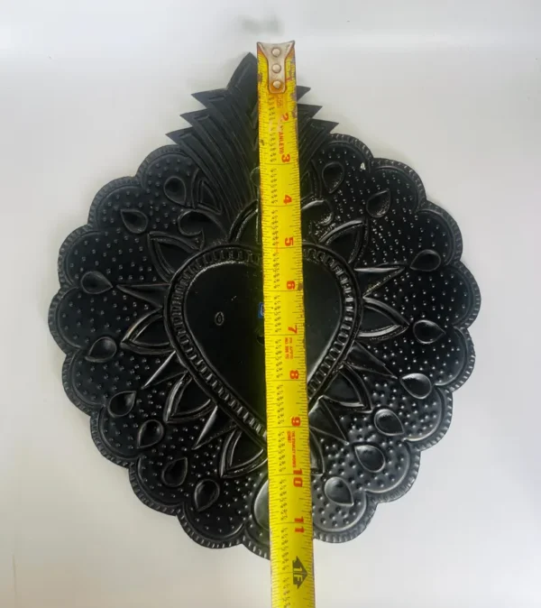 Black Tin Heart Handmade Wall Art Semila - Image 4