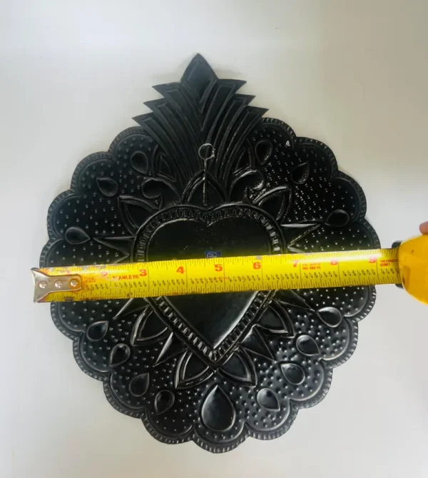 Black Tin Heart Handmade Wall Art Semila - Image 6