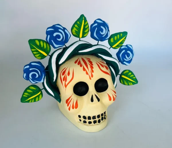 Skull Handmade Day of the Dead Dia de Los Muertos