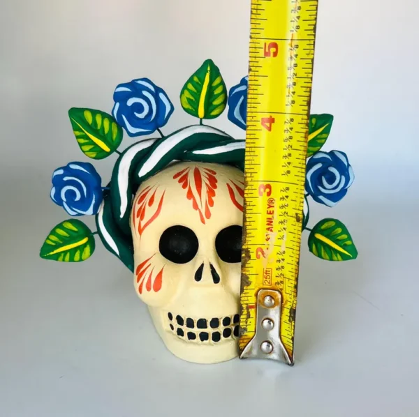 Skull Handmade Day of the Dead Dia de Los Muertos - Image 4