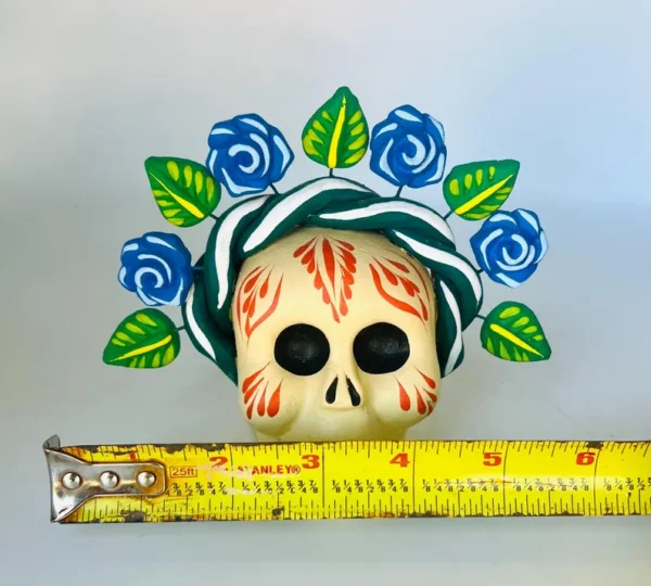 Skull Handmade Day of the Dead Dia de Los Muertos - Image 5