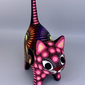 Hand Painted Cat Mexican Art Figurine