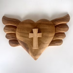 Mexican Heart Wings Wood Cross Wall Art
