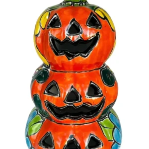 Handmade Talavera Pumpkin – Mexican Pottery Fall & Halloween Décor