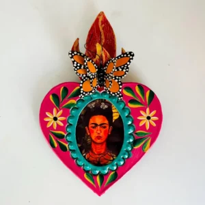 Mexican Frida Kahlo Tin Heart